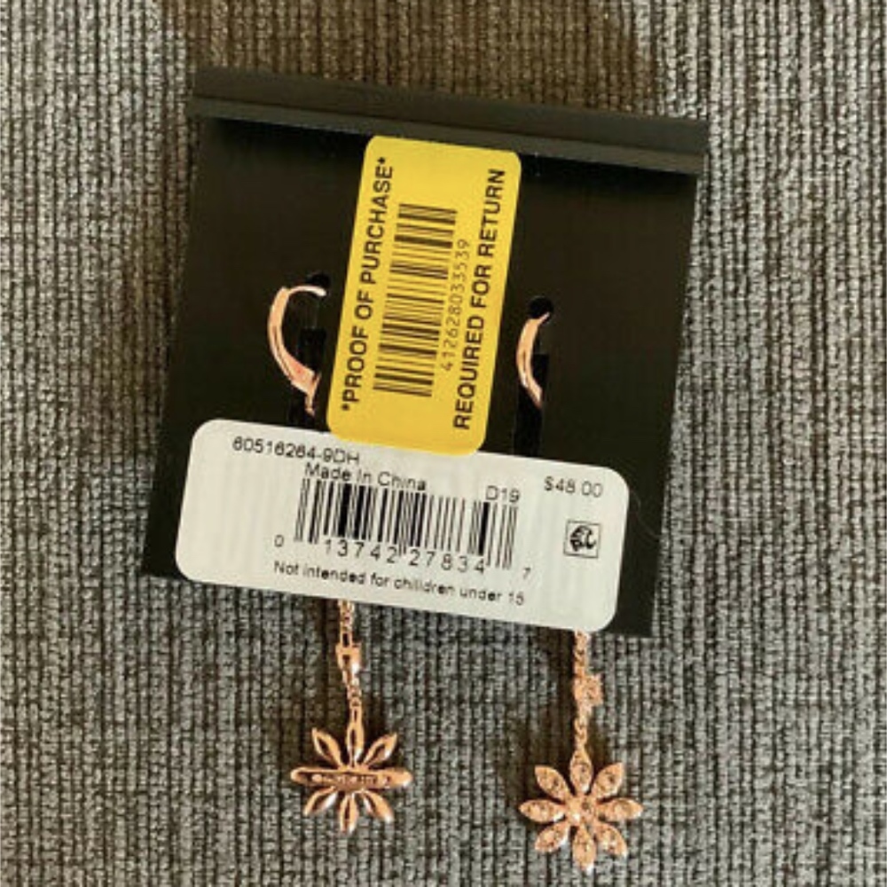 NWT Givenchy Rose Gold Toned Earrings 60516264-9DH - Picture 2 of 2